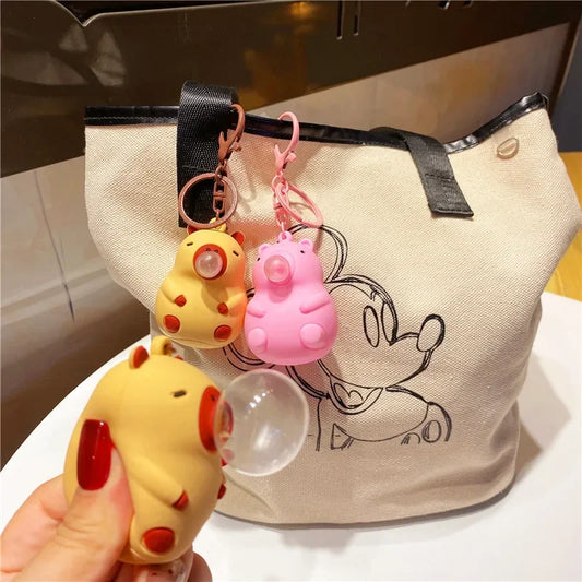 Capybara Squeeze Bubble Keychain Toy