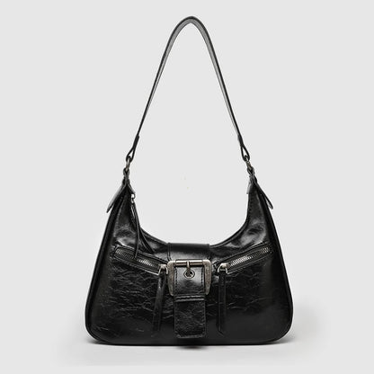 Pu Leather Retro Women's Underarm Bag Cool Y2k Girls