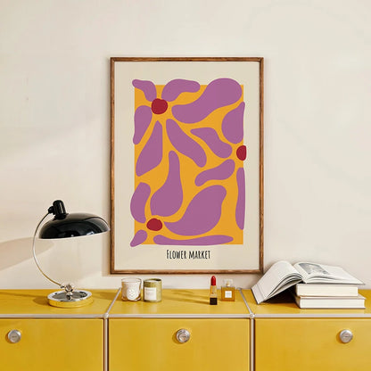 Minimalist Botanical Leaf Art Poster – Matisse-Inspired Wall Decor