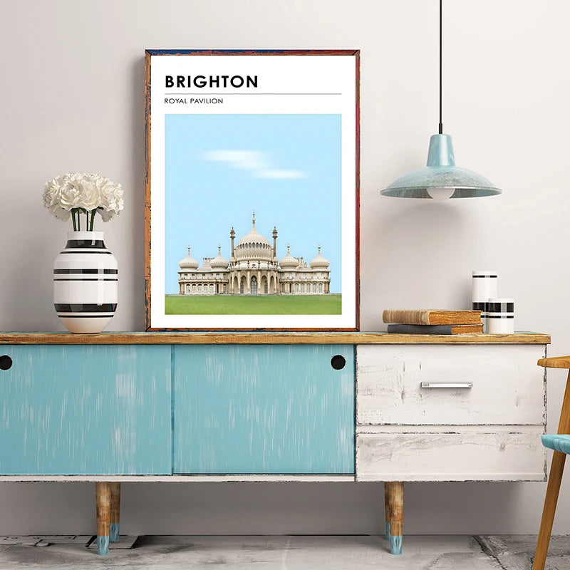 Famous City Architecture Wall Art Poster – Canvas Print for Living Room