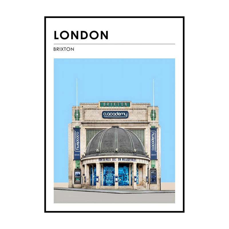 Famous City Architecture Wall Art Poster – Canvas Print for Living Room