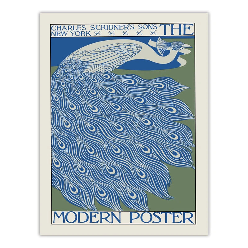 Vintage Exhibition Cat Poster – Retro Japanese Art Print