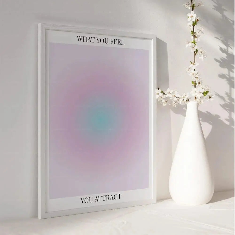 Aura Energy Affirmation Wall Art Poster – Spiritual Gradient Print