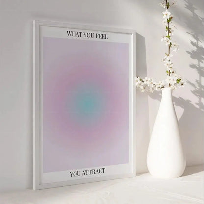 Aura Energy Affirmation Wall Art Poster – Spiritual Gradient Print