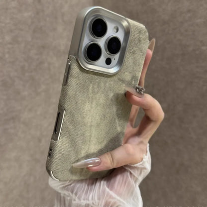 Denim Fabric iPhone Case – Retro Cowboy Style for iPhone 11–17 Series