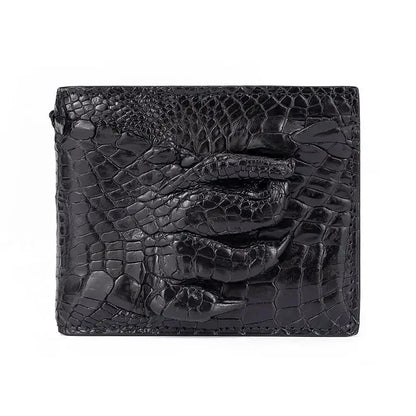 Crocodile Leather Men's Wallet – Luxury Short Bifold with Card Holder