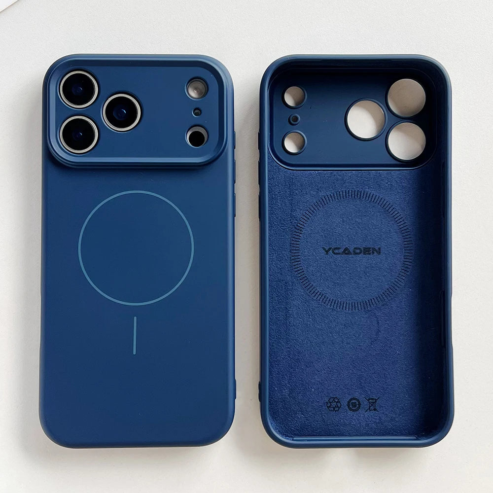 Original Magnetic Liquid Silicone Case Iphone 17 15 16 14 Pro Max Air Plus Magsafe Wireless Charge