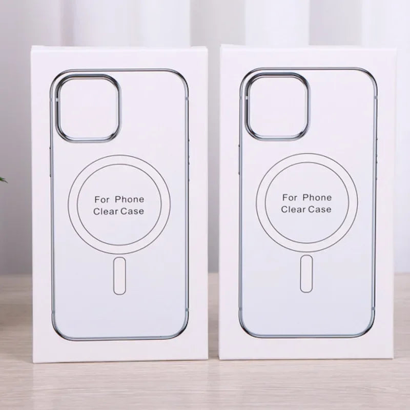 MagSafe Clear iPhone Case – Magnetic Wireless Charging Cover for iPhone 7–15 Series