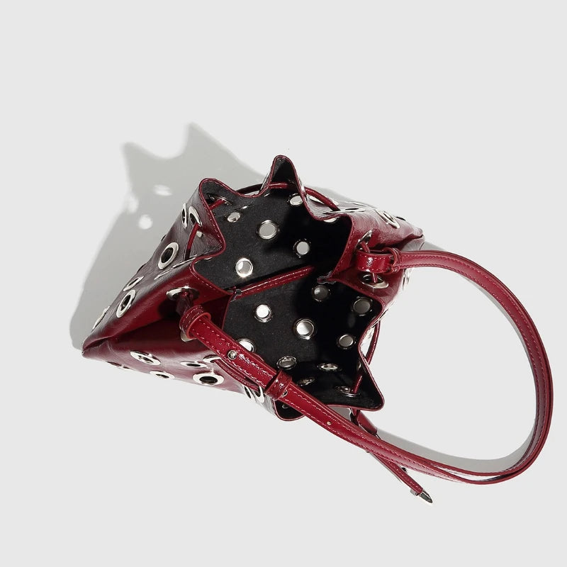 Women Metal Stud Y2k Shoulder Bag
