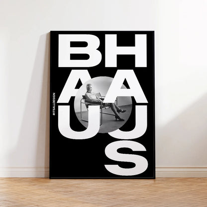 Bauhaus 1923 Sun & Wave Wall Art Poster – Nordic Geometric Print
