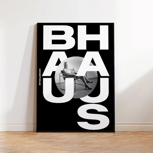 Bauhaus 1923 Sun & Wave Wall Art Poster – Nordic Geometric Print