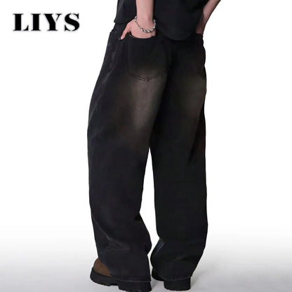 Baggy Wide Leg Men's Jeans – Street Style Loose Fit Denim Pants