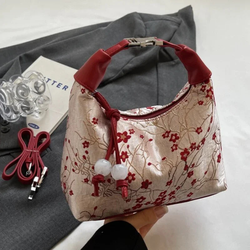 Portable Embroidered Chinese Style Shoulder Bag