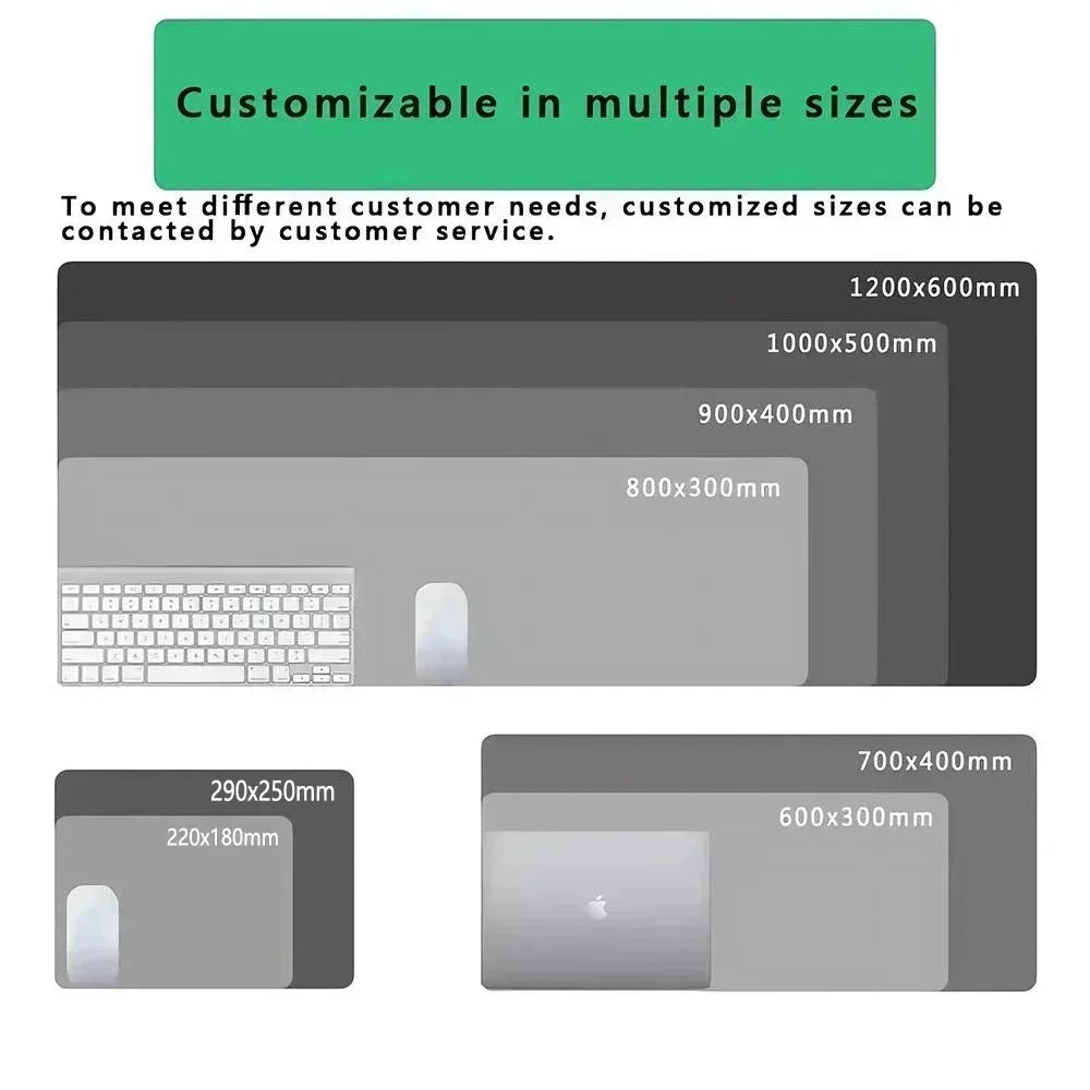 Large Kawaii Desk Mat – Non-Slip Checkered Mouse Pad for Office & Gaming