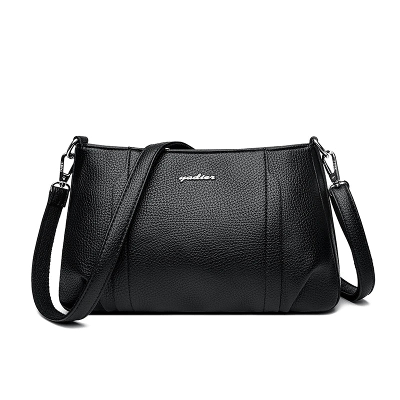 Genuien Brand Top Quality Soft Leather Female Elegant Crossbody Shoulder Bags