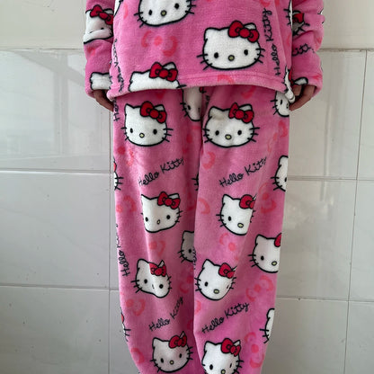 Hello Kitty Pajama Set Sanrio Couple Loungewear