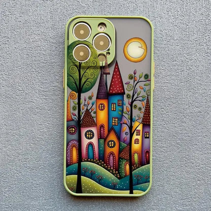 Whimsical Village iPhone Case – Fairy-Tale Art Design