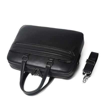 Genuine Leather Laptop Briefcase for Men – 14 Inch
