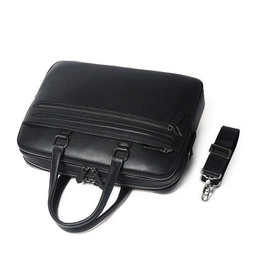 Genuine Leather Laptop Briefcase for Men – 14 Inch