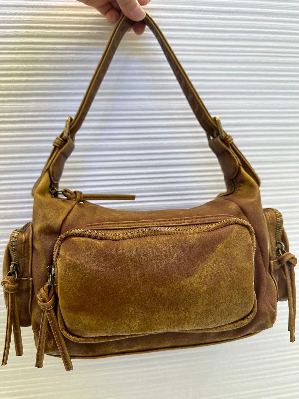 Women's Y2K Punk Shoulder Bag – Vintage Grunge Denim Handbag