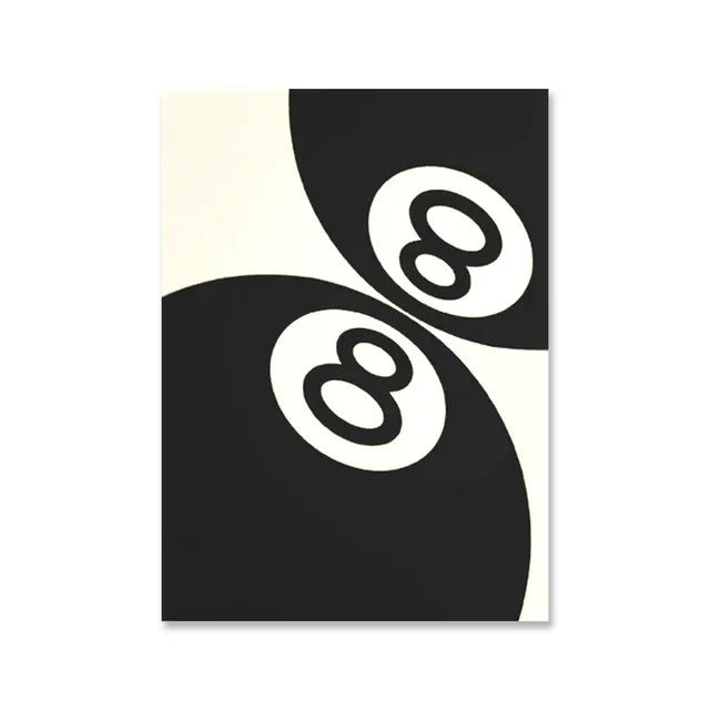 8-Ball Dinosaur Funny Art Poster – Billiards Wall Print