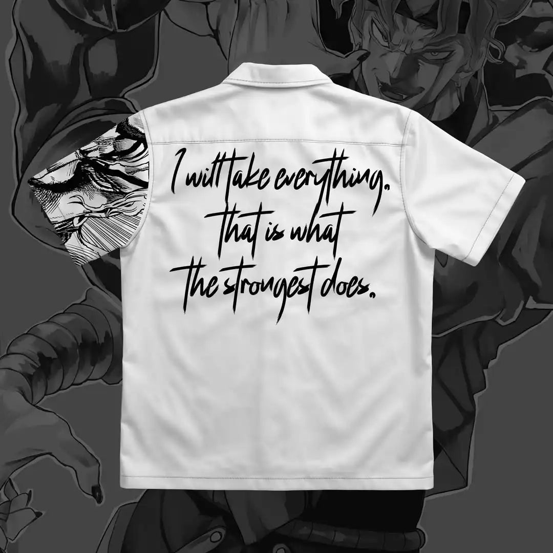 JoJo's Bizarre Adventure Polo Shirt – Dio Brando Manga Graphic Button-Up