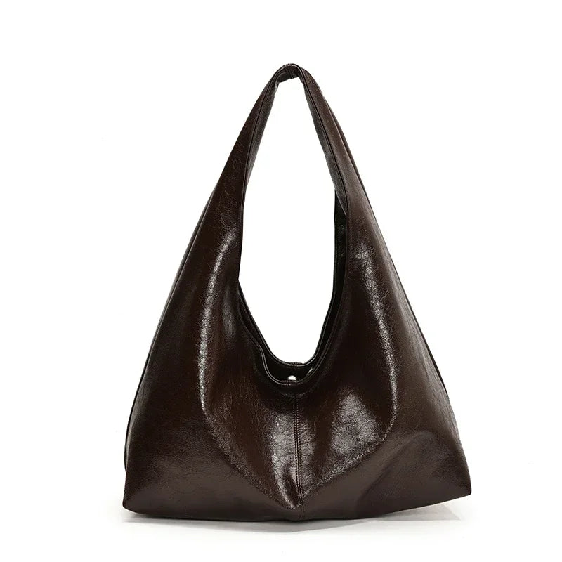 Designer Large PU Leather Hobo Underarm Bag