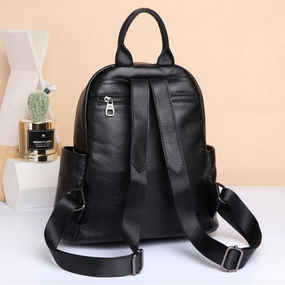 Genuine Leather Women's Backpack – Quilted Luxury Design