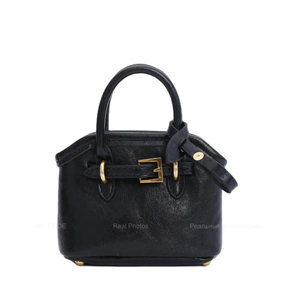 Big PU Leather Short Handle Shoulder Bag