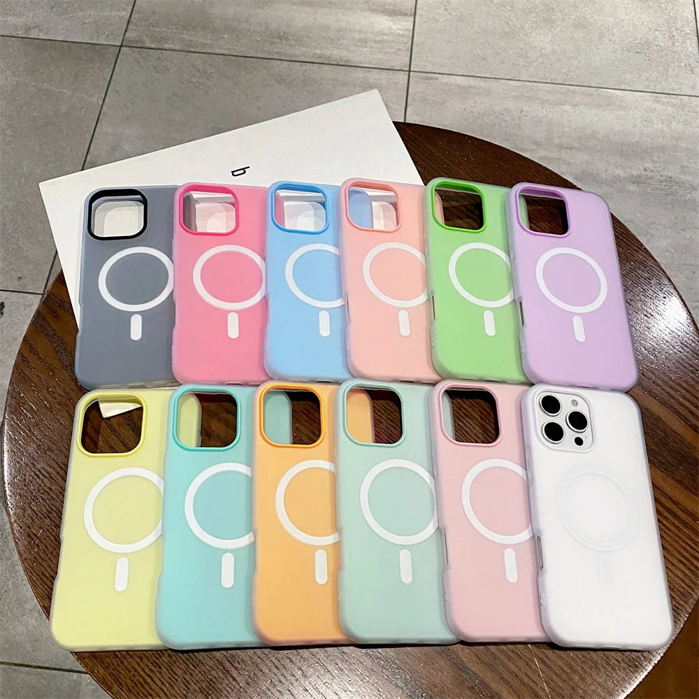 MagSafe Matte iPhone Case – Candy Colors | iPhone 11–17 Series
