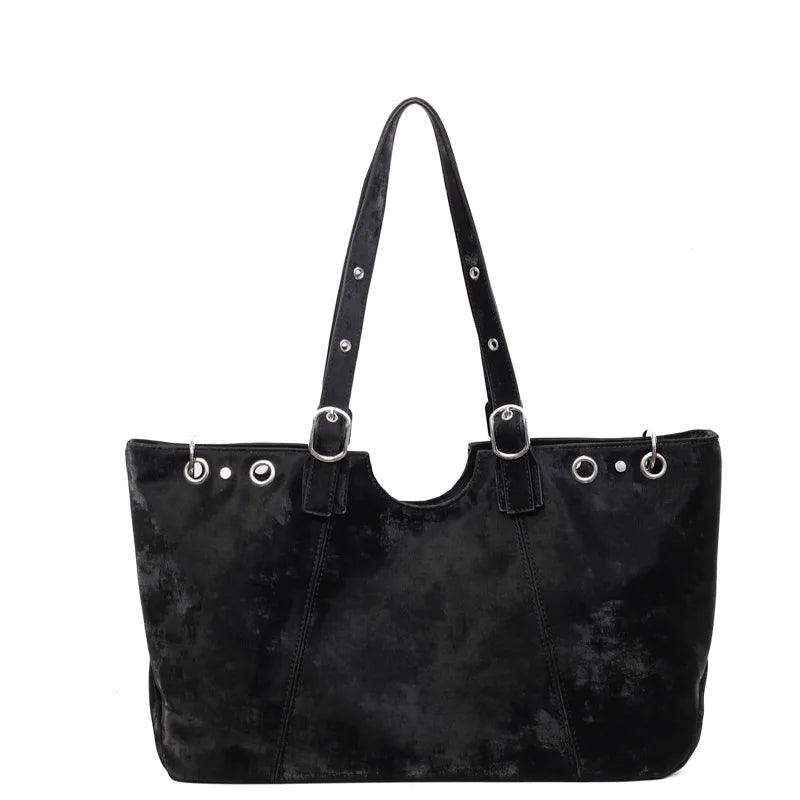 Large Suede Tote Bag for Women – Pillow Shoulder & Commute Bag