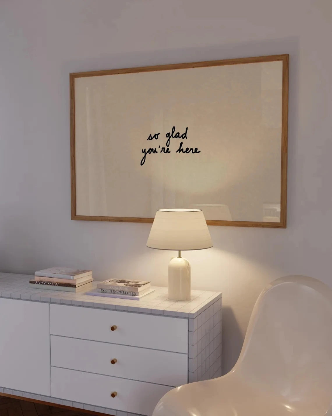 So Glad You're Here Wall Art Print – Entryway Poster
