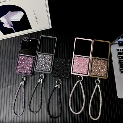 Samsung Galaxy Z Flip Case 3D Pearl Glitter – Luxury Bling Cover