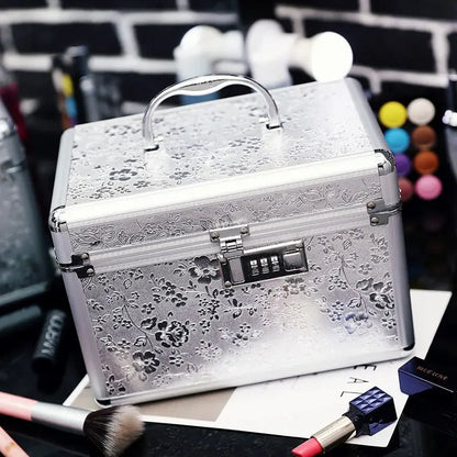 Aluminum Makeup Case with Lock – Professional Cosmetic Box