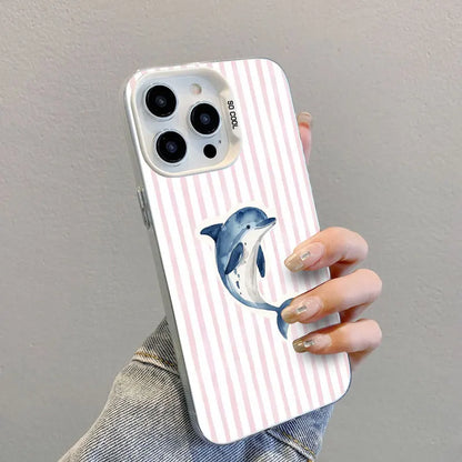 Lobster Striped Phone Case for iPhone 17 16 15 14 13 12 11 Pro Max Plus