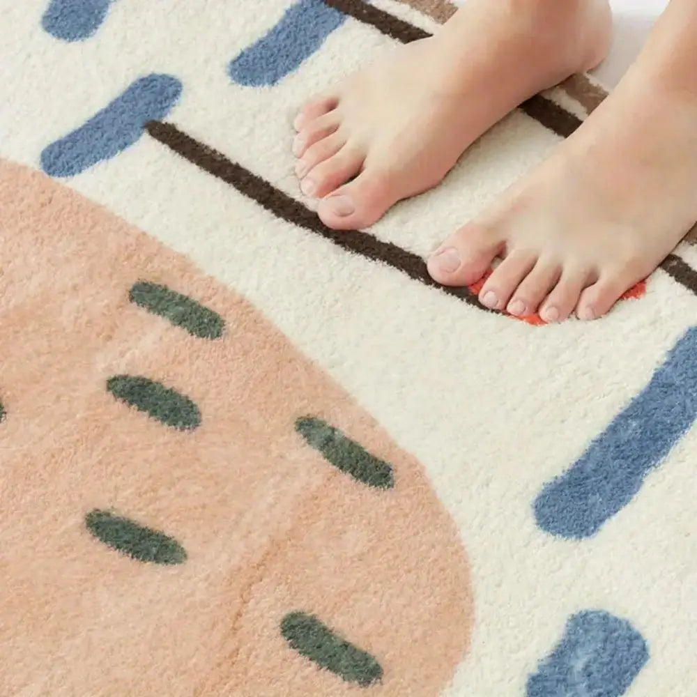 Cat Shaped Bedroom Rug – Cute Cartoon Floor Mat for Kids & Pets