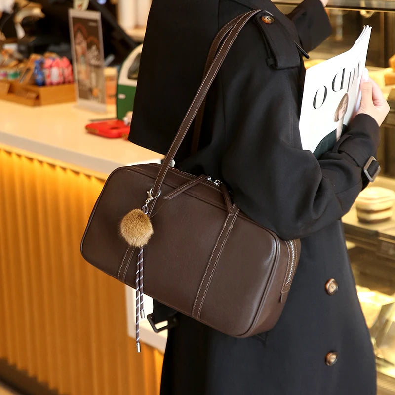 Fashion Genuine Cowhide Leather Women's Shoulder Bag
