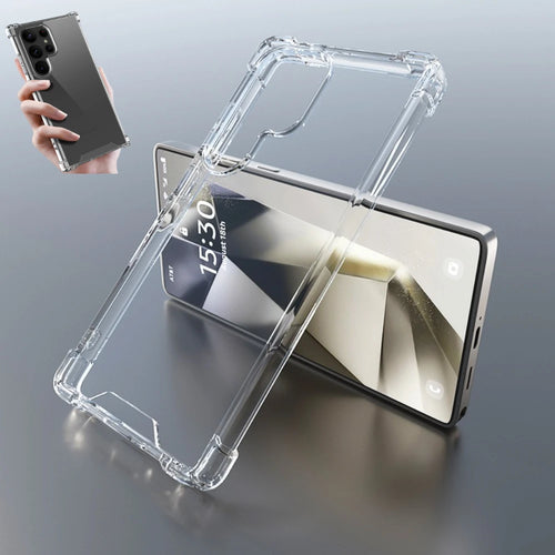 Transparente Anti-Yellowing Phone Cases Samsung S25 Ultta S24 S23 Plus S22 S21 S20 Fe A15 A16 A06