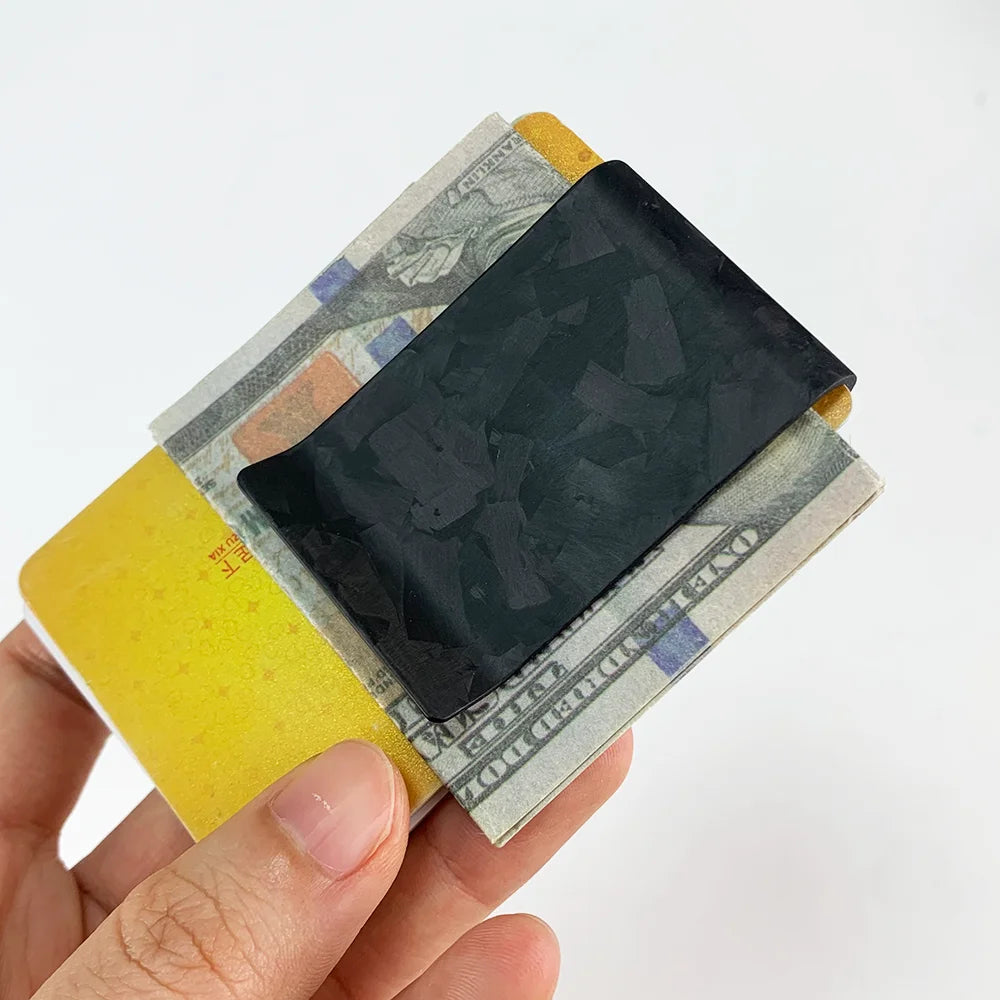 Carbon Fiber Money Clip – Credit & Business Card Holder for Men & Women
