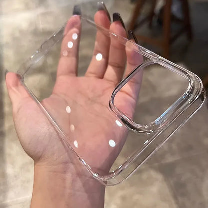 Crystal Clear Hard PC Case for iPhone 11–17 Series