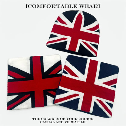 Union Jack Jacquard Beanie Hat – Unisex Streetwear Knit Cap