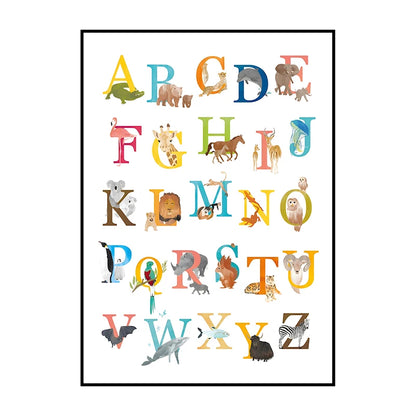 Dinosaur Alphabet Poster – Kids ABC Wall Art Print