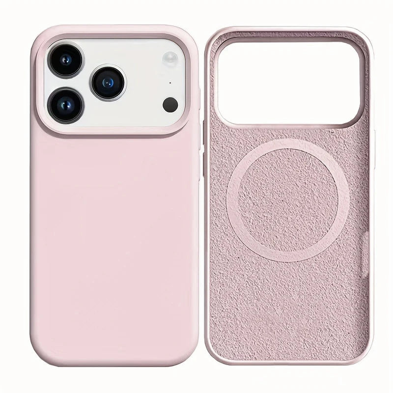 Original Liquid Silicone Phone Case Iphone 17 15 Pro Max Soft Cases 16 14 13 Air Magsafe Cover