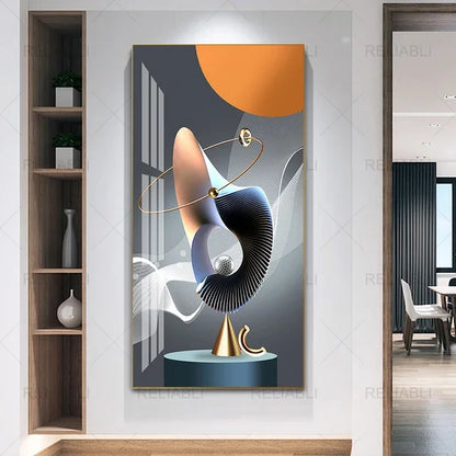 Abstract Geometric Wall Art Canvas Poster – Modern Nordic Decor