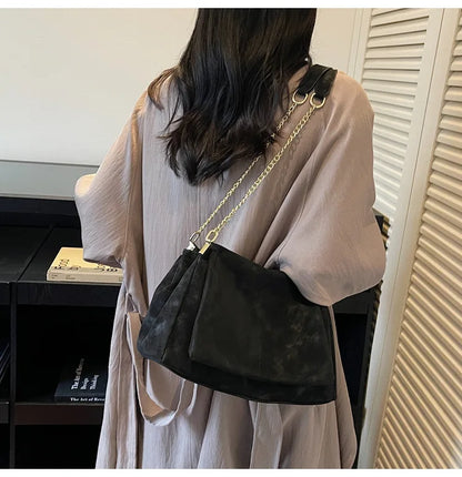 Chain Strap Crossbody Shoulder Bag – Women's Soft PU Leather Tote