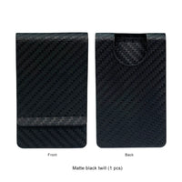 Matte black twill