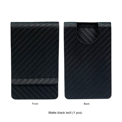 Carbon Fiber RFID Wallet – Money Clip Card Holder for Men & Women