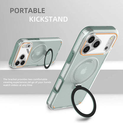 MagSafe Magnetic Ring Stand Matte Phone Case – iPhone 11 to 17 Series