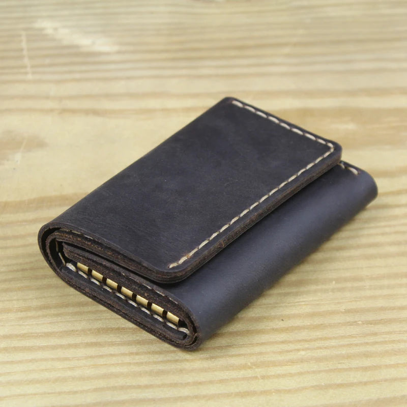 Handmade Leather Trifold Wallet | Key Holder & Organizer