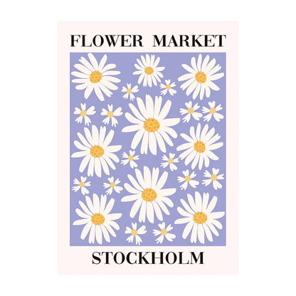 Flower Market Tuscany Poster – Floral Wall Art Print Unframed
